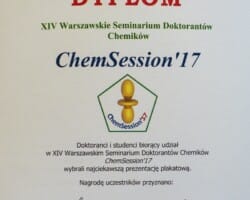 XIV Warszawskie Seminarium Doktorantów Chemików - ChemSession'17,09.06.2017,IChF,PTChem